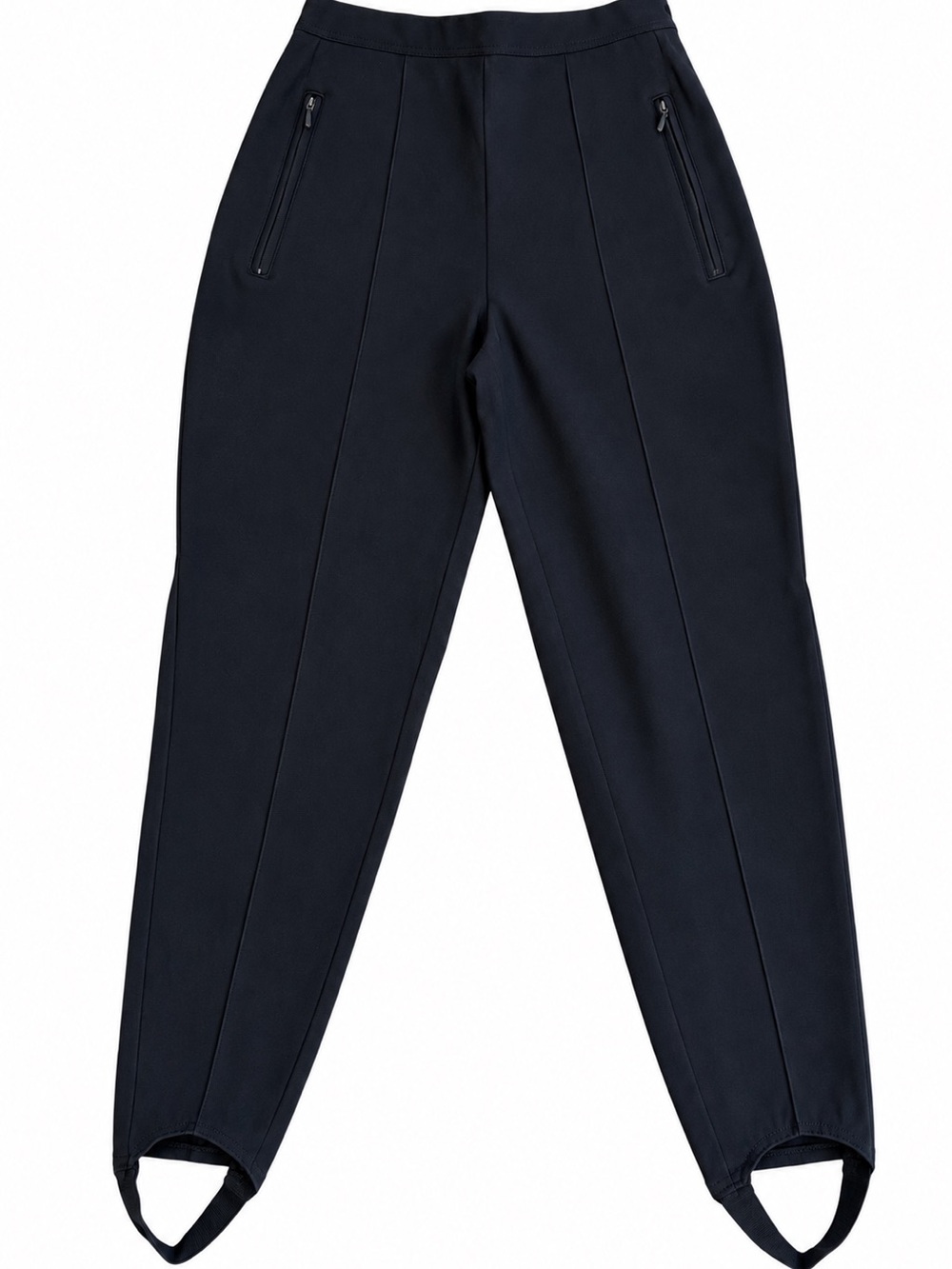 Vintage 90s Lizsport Petites Navy Stirrup Pants Size 2P High Rise Cotton